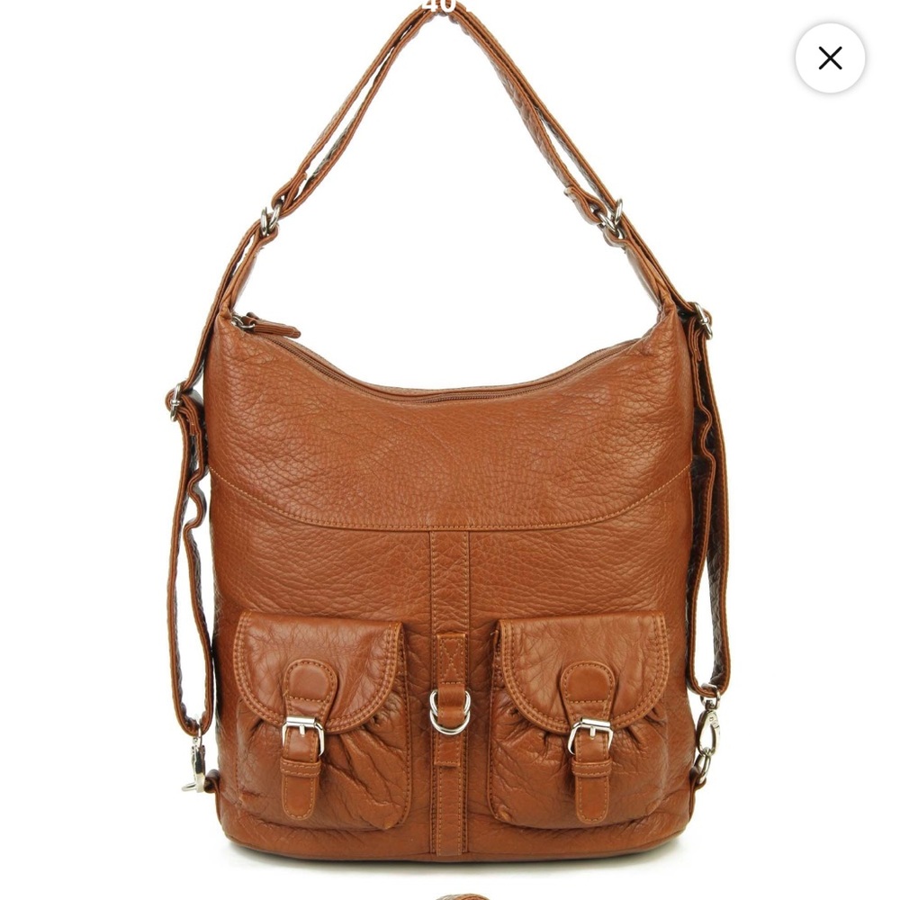 Brown Vegan Leather Handbag